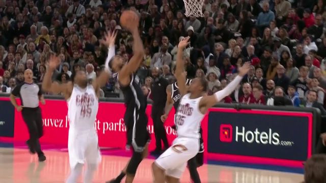 【2024年01月12日 篮网vs骑士集锦】流畅进攻惊艳全场 布里奇斯一条龙跳步上篮打成2+1