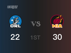 首节战罢，热火30-22领先魔术