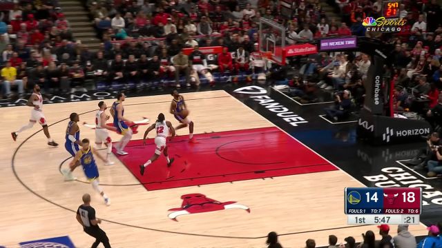 【2024年01月13日 勇士vs公牛集锦】进攻端的贡献不能只看数据 库里不看人妙传维金斯顺下上篮