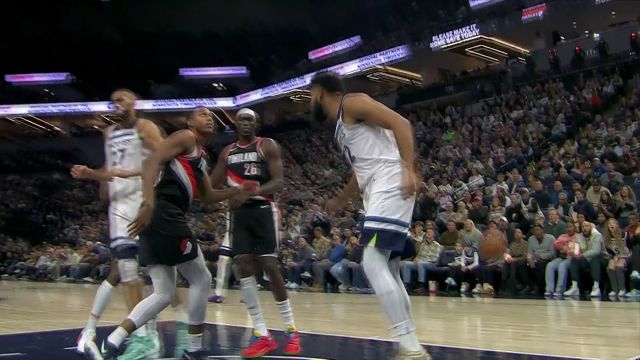 【2024年01月13日 开拓者vs森林狼集锦】就是这么强大！唐斯直杀腹地暴力隔扣贾巴里-沃克