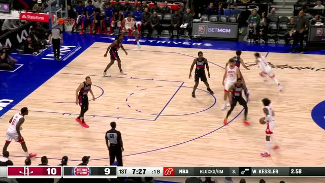 【2024年01月13日 火箭vs活塞集锦】配合天衣无缝！杰伦-格林眼观六路击地妙传助攻申京强打2+1