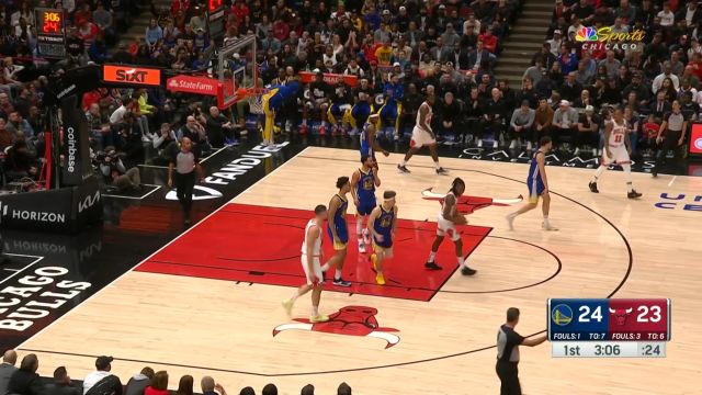 【2024年01月13日 勇士vs公牛集锦】皓篮球：这12号辫子一留真像莫兰特啊，给自己当真莫兰特了？