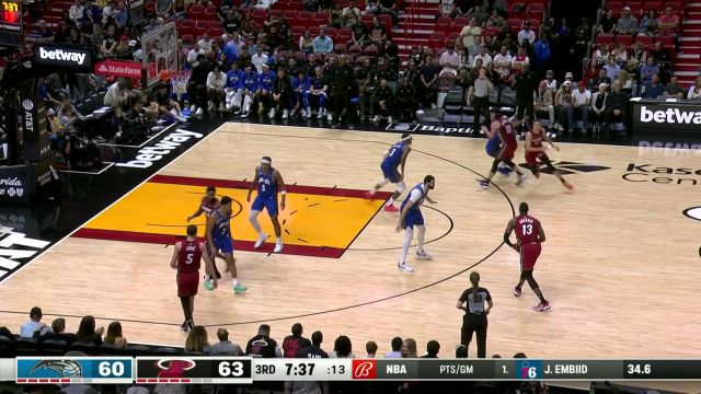 【2024年01月13日 魔术vs热火集锦】跟老大哥学了不少！小海梅单打班凯罗毫不畏惧 翻身中投稳稳得手