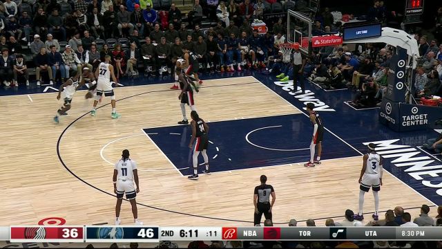 【2024年01月13日 开拓者vs森林狼集锦】惊不惊喜意不意外！里德一柱擎天暴力隔扣巴吉