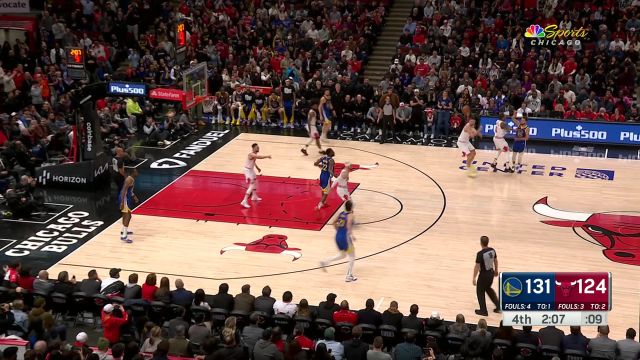 【2024年01月13日 勇士vs公牛集锦】哥俩同时发挥那还了得？库里汤普森合力连得6分带走胜利