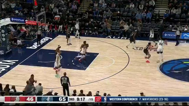 【2024年01月13日】开拓者vs森林狼第3节英文原声录像回放