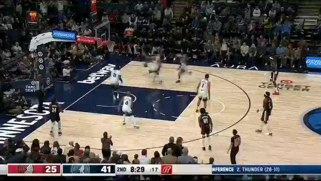 【2024年01月13日】开拓者vs森林狼第2节中文解说录像回放