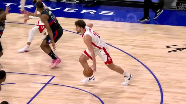 【2024年01月13日 火箭vs活塞集锦】个人单打教科书！申京顶着防守翻身跳投稳稳命中