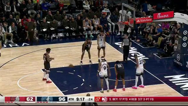 【2024年01月13日】开拓者vs森林狼第4节英文原声录像回放