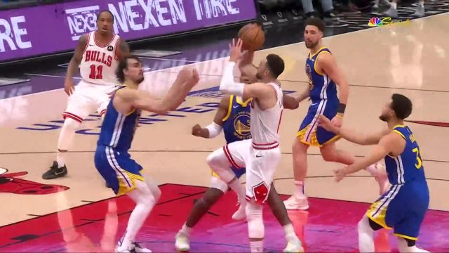 【2024年01月13日 勇士vs公牛集锦】美轮美奂！拉文逆天滞空拉杆打成2+1