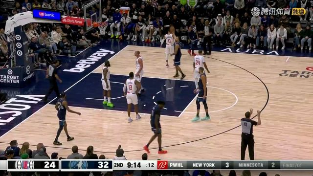 【2024年01月15日】2023/24赛季NBA常规赛：快船 VS 森林狼 全场录像回放