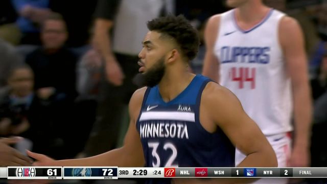 【2024年01月15日 快船vs森林狼集锦】今天是硬糖！唐斯卡住身位顶飞威少完成重磅劈扣