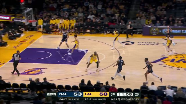 【2024年01月18日 独行侠vs湖人集锦】又是你啊小里 欧文连续生吃里夫斯连得4分