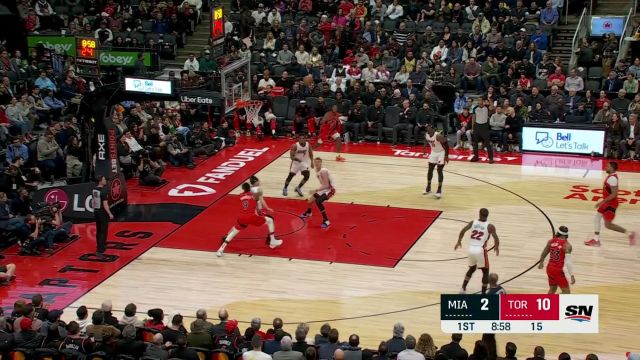 【2024年01月18日 热火vs猛龙集锦】兄弟有我在大胆的去投！巴雷特抢下篮板奎克利不负众望底角三分飚进用舞蹈奖励自己