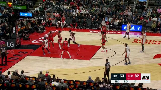 【2024年01月18日 热火vs猛龙集锦】吹响反击号角！热火众将轰出15-1进攻高潮缩小分差