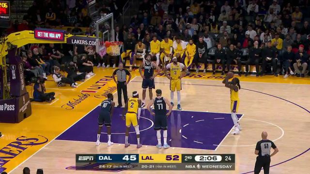 【2024年01月18日】NBA常规赛：独行侠vs湖人第2节中文解说录像回放