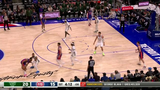 【2024年01月21日 雄鹿vs活塞集锦】眼前一亮！穆斯卡拉活塞首秀三分连中