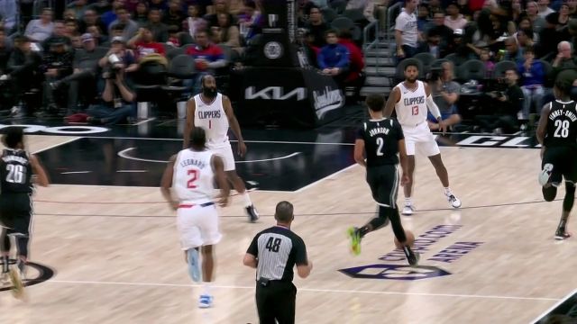 【2024年01月22日 篮网vs快船集锦】丁威迪突破锁定空切队友 克拉克斯顿心领神会空接得手