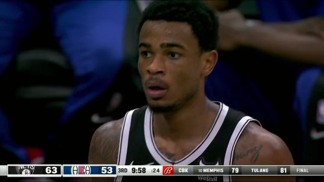 【2024年01月22日】NBA常规赛：篮网vs快船第3节英文原声录像回放