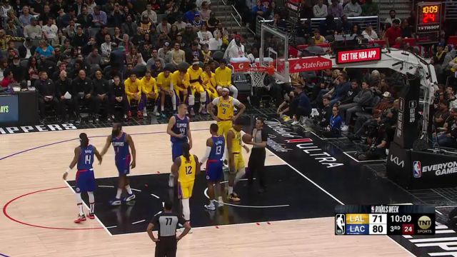 【2024年01月24日】湖人vs快船第3节英文原声录像回放