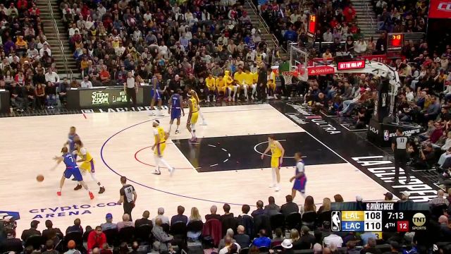 【2024年01月24日 湖人vs快船集锦】哈登大意了，遭拉塞尔背后血帽！