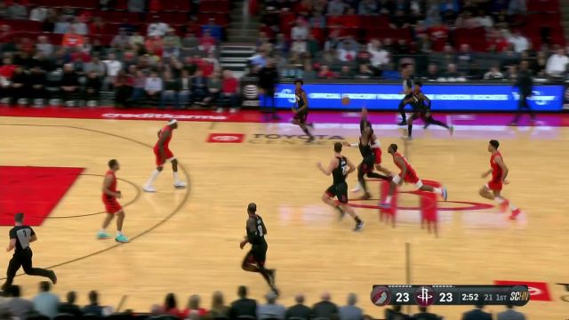 【2024年01月25日 开拓者vs火箭集锦】将失误变成助攻 申京蜻蜓点水送助攻汤普森飞身扣篮