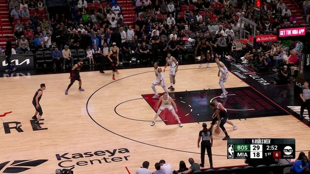 【2024年01月26日 凯尔特人vs热火集锦】没难度我不进！热火外线连续传导觅得良机 邓罗底角极限操作命中三分