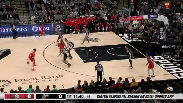 【2024年01月27日】开拓者vs马刺第1节英文原声录像回放