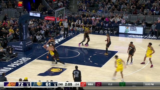 【2024年01月27日 太阳vs步行者集锦】展示完美传球大局观 布克不看人妙传戈登上篮建功