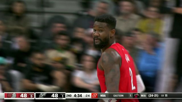 【2024年01月27日 开拓者vs马刺集锦】篮下的防守空虚让艾顿为所欲为 索汉三分回应霸气十足