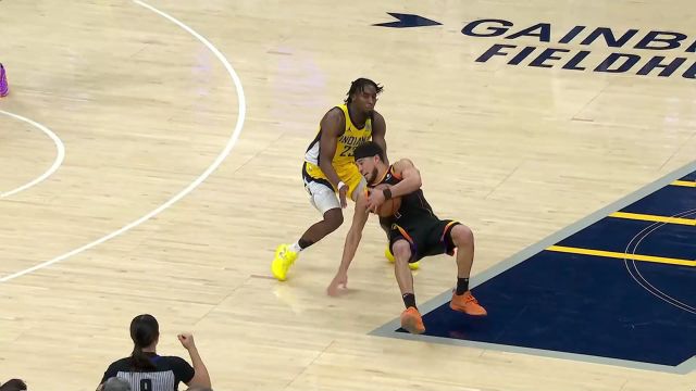 【2024年01月27日 太阳vs步行者集锦】有些遗憾！布克压哨出手三不沾错失绝杀