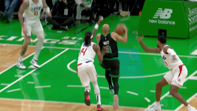 【2024年01月28日 快船vs凯尔特人集锦】泰斯钉板血帽怀特报仇雪恨 哈登反击罕见右手上篮