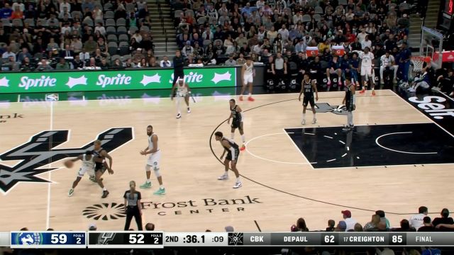 【2024年01月28日 森林狼vs马刺集锦】艺高人胆大！爱德华兹包办球队进攻 中场前现需高难操作拿下5分