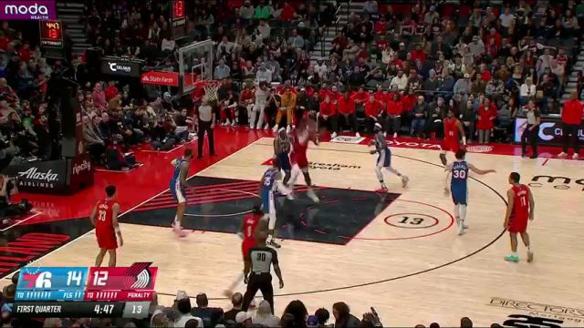 【2024年01月30日】76人vs开拓者第1节中文解说录像回放