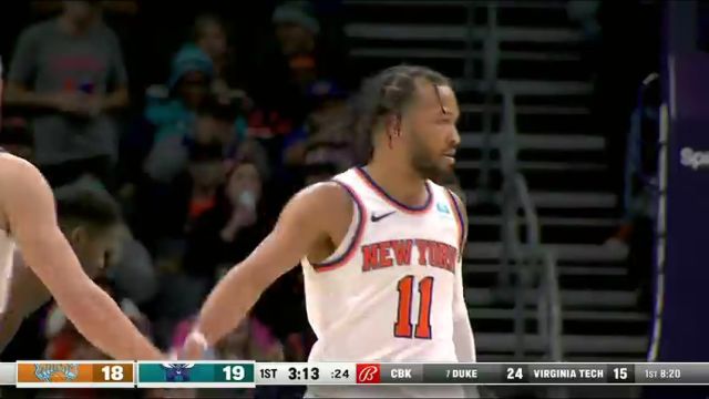 【2024年01月30日 尼克斯vs黄蜂集锦】这都能进 布伦森强吃史密斯随手一抛造就2+1