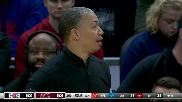 【2024年01月30日 快船vs骑士集锦】场边泰伦卢一脸无辜 哈登持球进攻竟然8秒违例