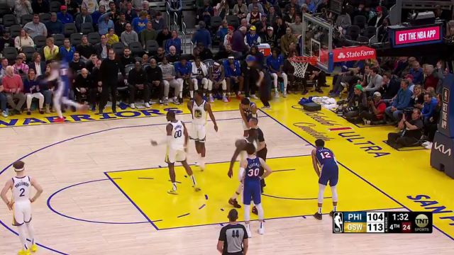 【2024年01月31日】76人vs勇士第4节英文原声录像回放