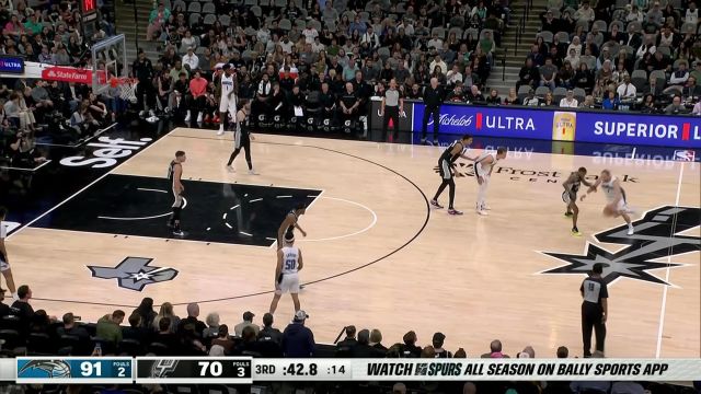 【2024年02月01日 魔术vs马刺集锦】你的失误就是我的大礼 韦斯利抢断反击暴扣一条龙