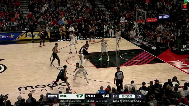 【2024年02月01日 雄鹿vs开拓者集锦】明枪易挡暗箭难防！西蒙斯突施冷箭颜射三分猝不及防