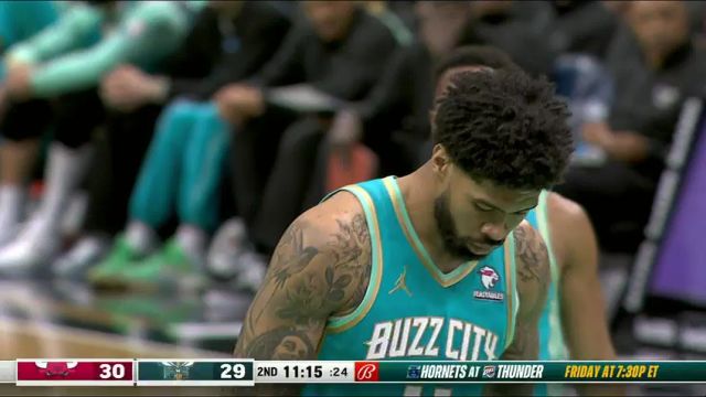 【2024年02月01日】NBA常规赛：公牛vs黄蜂第2节英文原声录像回放