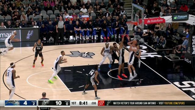 【2024年02月01日 魔术vs马刺集锦】请开始你的表演 瓦塞尔高抛喂饼索汗空接背扣点燃主场