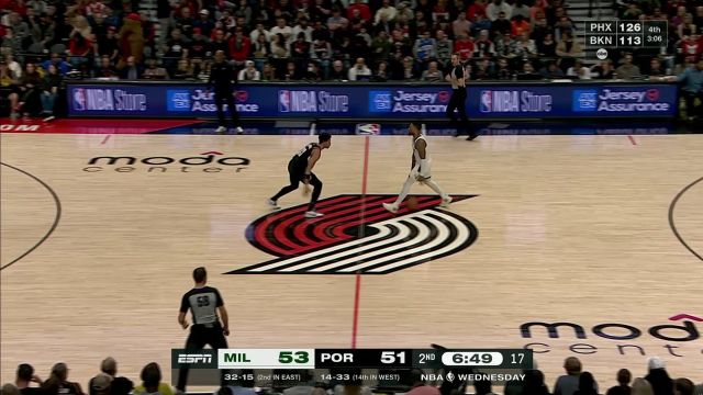 【2024年02月01日 雄鹿vs开拓者集锦】感受一下顿宝的强硬 艾顿准神大帽让对手心生胆寒