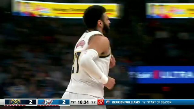 【2024年02月01日 掘金vs雷霆集锦】开场手感十分到位 穆雷急停中投+外线张弓搭箭连取5分