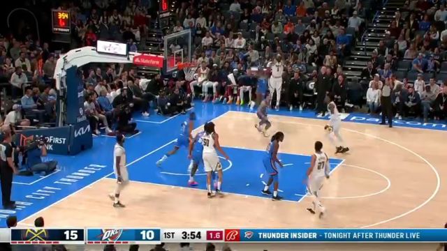 【2024年02月01日 掘金vs雷霆集锦】波普底角埋伏轻巧点飞防守 淡定出击拿下3分