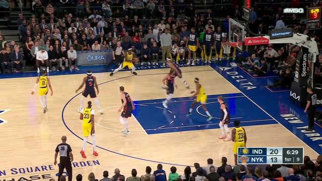 【2024年02月02日 步行者vs尼克斯集锦】天降奇兵！哈滕伺机而动篮下补扣施展泰山压顶