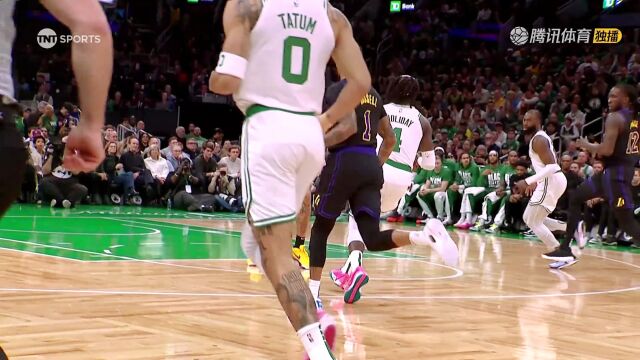 【2024年02月02日 湖人vs凯尔特人集锦】霍乐迪输送炮弹！布朗双手空接暴扣！