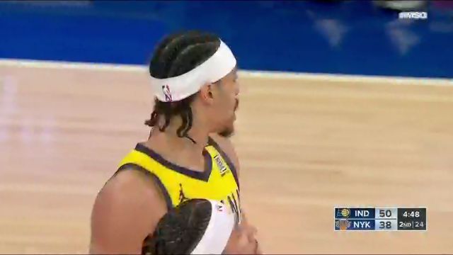 【2024年02月02日】步行者vs尼克斯第2节英文原声录像回放