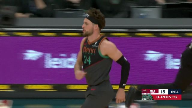 【2024年02月03日 热火vs奇才集锦】三分犹如穿心箭！奇才队连续配合击破热火紧逼 基斯珀特果断出手一击即中