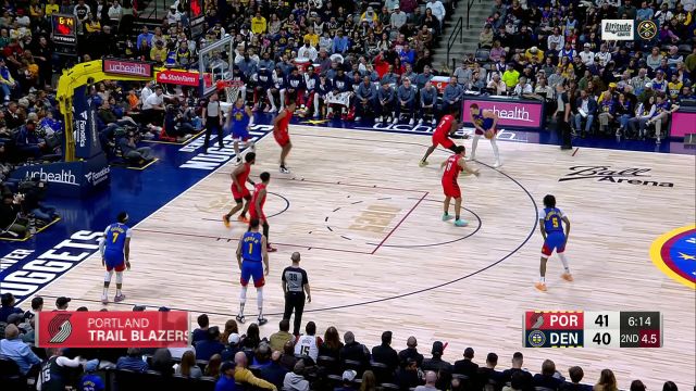 【2024年02月03日 开拓者vs掘金集锦】强拆炸弹的能力 约基奇压哨三分强行解决进攻