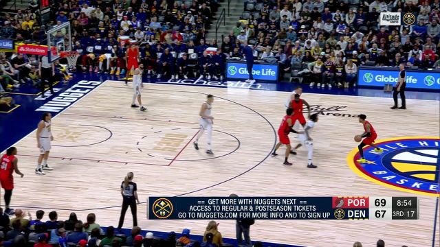 【2024年02月05日 开拓者vs掘金集锦】给戈登气得直砸球！艾顿精准抛射打成2+1